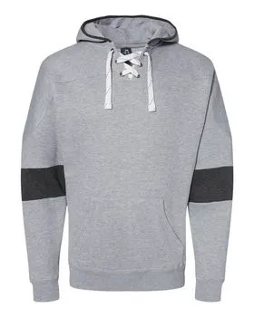 8832 J America Sport Lace Colorblocked Fleece Hooded Sweatshirt