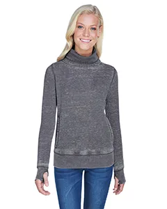 JA8930 J America Ladies Zen Fleece Cowl Neck
