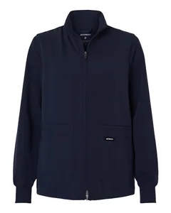 W60001 Jaanuu Womens Ceri Essential Full-Zip 6-Pocket Scrub Jacket