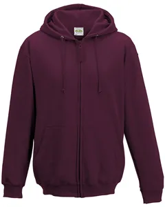 JHA050 Just Hoods By AWDis Mens 80/20 Midweight College Full-Zip Hooded Sweatshirt