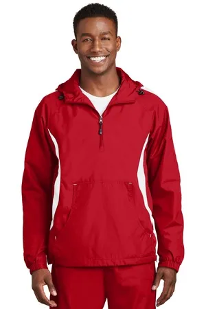 JST63 Sport-Tek Colorblock Raglan Anorak.
