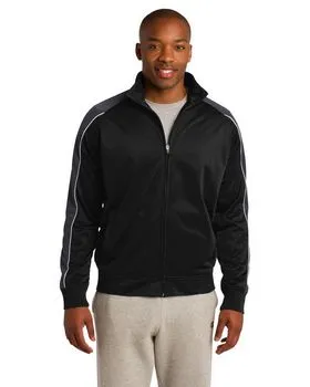 JST92 Sport-Tek Piped Tricot Track Jacket.