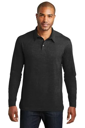 K577LS Port Authority Long Sleeve Meridian Cotton Blend Polo.