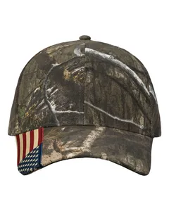 LC350 Kati Camo Woven USA Flag Cap