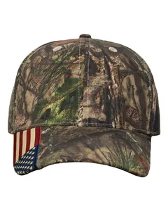LC350 Kati Camo Woven USA Flag Cap