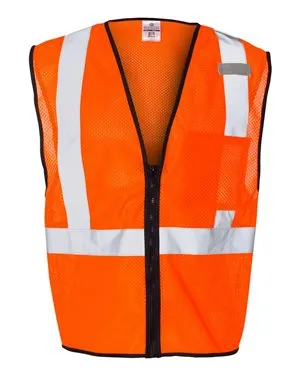 1519-1520 Kishigo Single Pocket Zipper Mesh Class 2 Vest