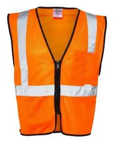 1537-1538 Kishigo Double-Pocket Zippered Economy Class 2 Vest