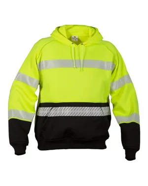 JS142-143 Kishigo Premium Black Series Pull Over Hooded Sweatshirt