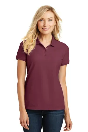L100 Port Authority Ladies Core Classic Pique Polo.