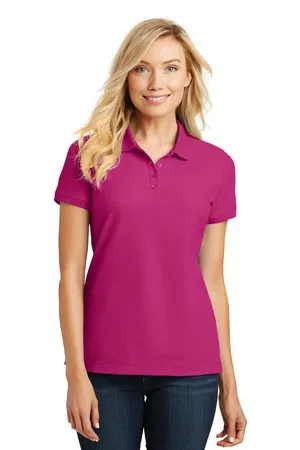 L100 Port Authority Ladies Core Classic Pique Polo.