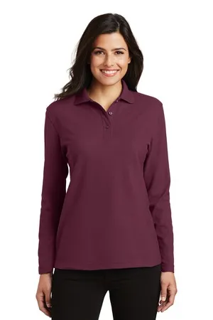 L500LS Port Authority Ladies Silk Touch Long Sleeve Polo.