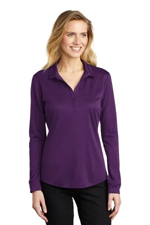 L540LS Port Authority Ladies Silk Touch Performance Long Sleeve Polo.