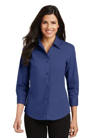 L612 Port Authority Ladies 3/4-Sleeve Easy Care Shirt.