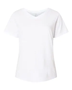 3817 LAT Ladies Curvy V-Neck Fine Jersey T-Shirt