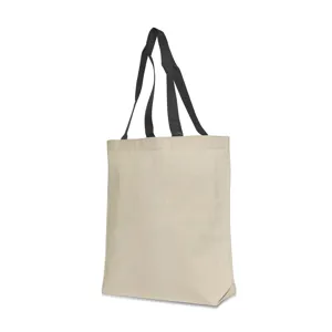 8868 Liberty Bags Natural Tote with Contrast-Color Handles