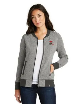 LNEA503 New Era Ladies French Terry Baseball Full-Zip.