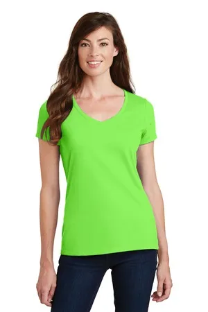 LPC450V Port & Company Ladies Fan Favorite V-Neck Tee.