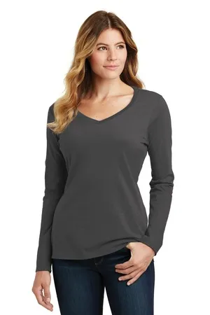 LPC450VLS Port & Company Ladies Long Sleeve Fan Favorite V-Neck Tee.