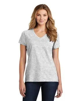 LPC455V Port & Company Ladies Fan Favorite Blend V-Neck Tee.