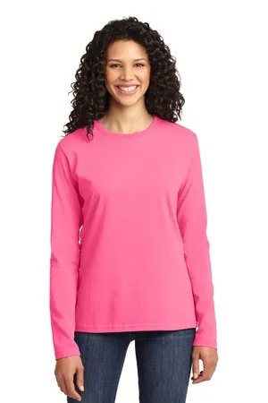 LPC54LS Port & Company Ladies Long Sleeve Core Cotton Tee.