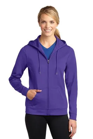 LST238 Sport-Tek Ladies Sport-Wick Fleece Full-Zip Hooded Jacket.