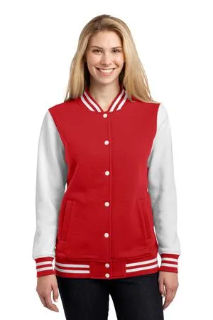 LST270 Sport-Tek Ladies Fleece Letterman Jacket.
