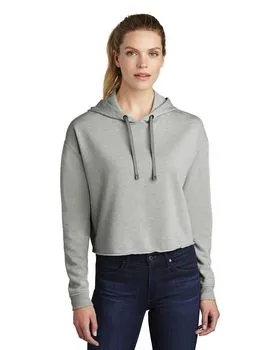LST298 Sport-Tek Ladies PosiCharge Tri-Blend Wicking Fleece Crop Hooded Pullover