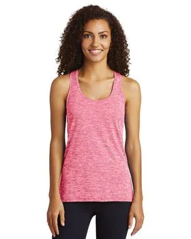 LST396 Sport-Tek Ladies PosiCharge Electric Heather Racerback Tank.