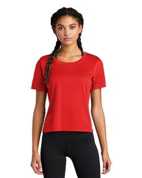 LST411 Sport-Tek Ladies PosiCharge Draft Crop Tee.