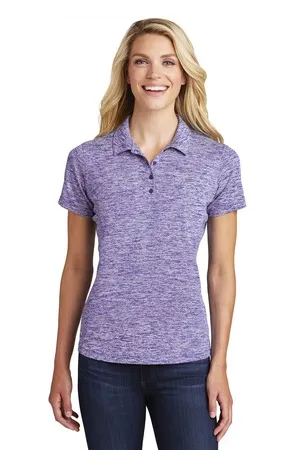 LST590 Sport-Tek Ladies PosiCharge Electric Heather Polo.