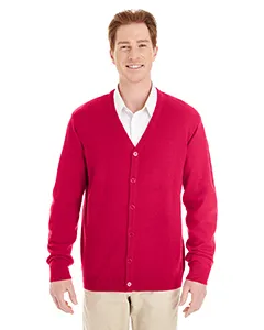 M425 Harriton Mens Pilbloc V-Neck Button Cardigan Sweater