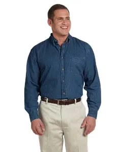 M550T Harriton Mens Tall 6.5 oz. Long-Sleeve Denim Shirt