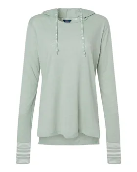 W19439 MV Sport Womens Heathered Jersey Hooded Tunic