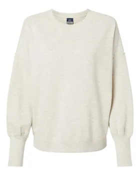 W22712 MV Sport Womens Sueded Fleece Crewneck Sweatshirt