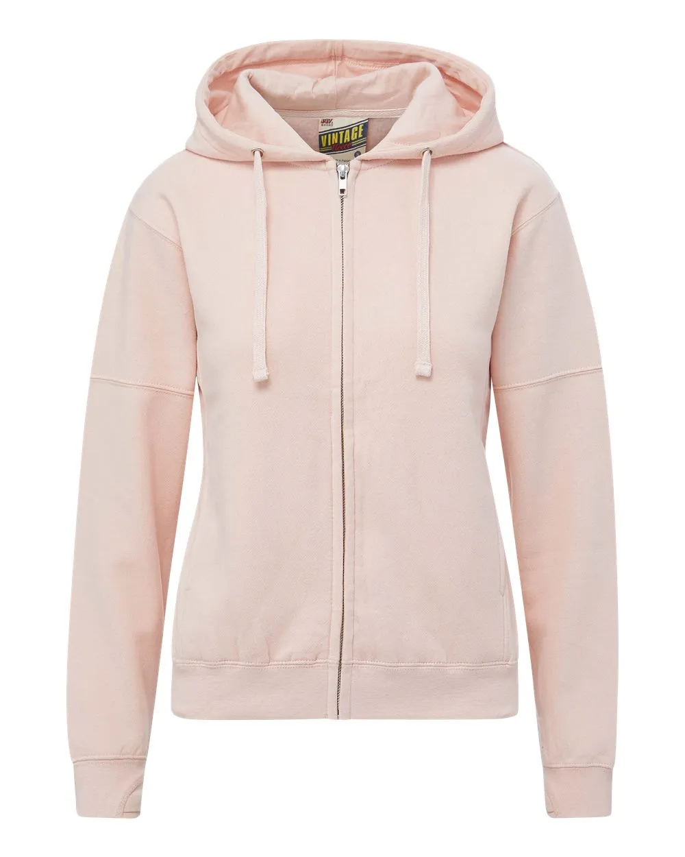 W25165 MV Sport Womens Vintage Fleece Hooded Full-Zip Sweatshirt W25165 MV Sport Womens Vintage Fleece Hooded Full-Zip Sweatshirt