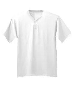 N3143 A4 Adult Tek 2-Button Henley Jersey