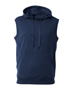 N4002 A4 Mens Agility Sleeveless Tech Fleece Pullover Hooded Sweatshirt