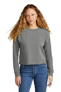 LNEA514 New Era  Ladies Tri-Blend Fleece Crop Crew