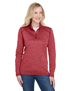 NW4010 A4 Ladies Tonal Space-Dye Quarter-Zip