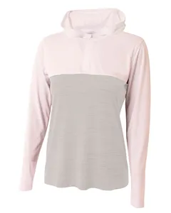 NW4013 A4 Ladies Slate Quarter-Zip Hooded Sweatshirt NW4013 A4 Ladies Slate Quarter-Zip Hooded Sweatshirt