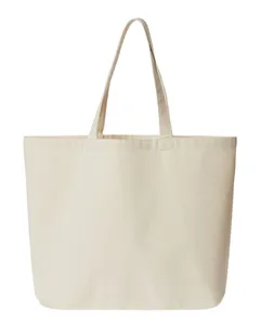 OAD108R OAD Jumbo Recycled Midweight Gusseted Canvas Tote