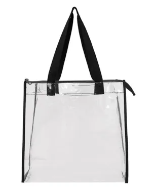 OAD5006 OAD Clear Zippered Tote with Full Gusset