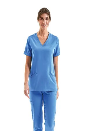NN310 Onna By Premier Ladies Invincible V-Neck Stretch Scrub Top