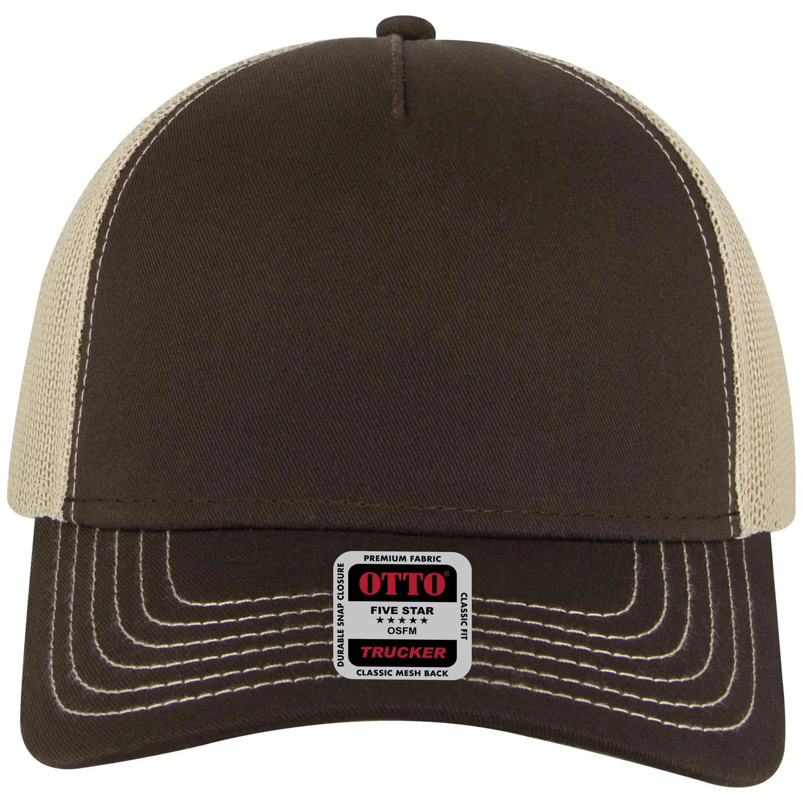 102-664 OTTO CAP 5 Panel Low Profile Mesh Back Trucker Hat