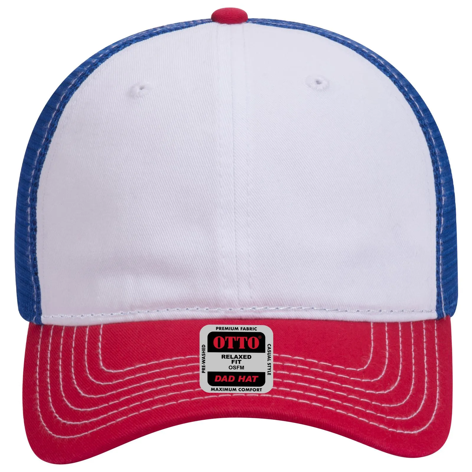 121-858 OTTO CAP 6 Panel Low Profile Mesh Back Trucker Dad Hat