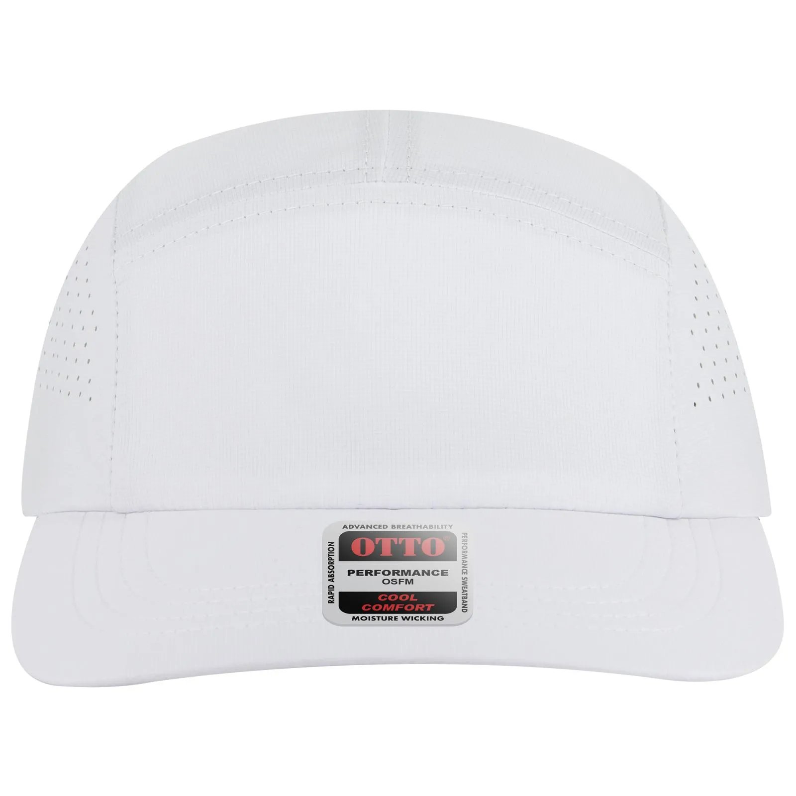 133-1 OTTO CAP 5 Panel Running Hat w/ Elastic Soft Visor