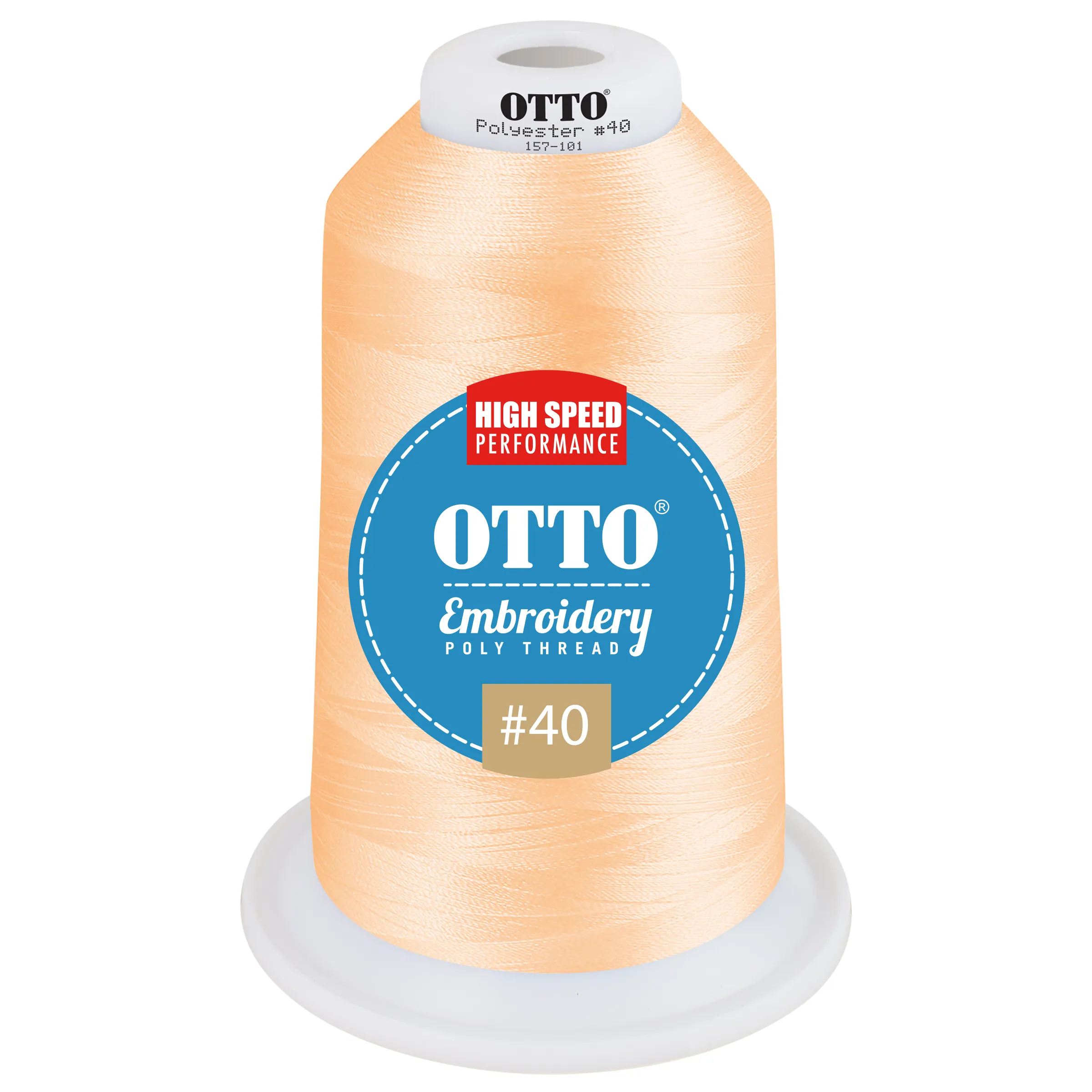 157-101 OTTO Embroidery Poly Thread #40 5,500 yd. King Cone
