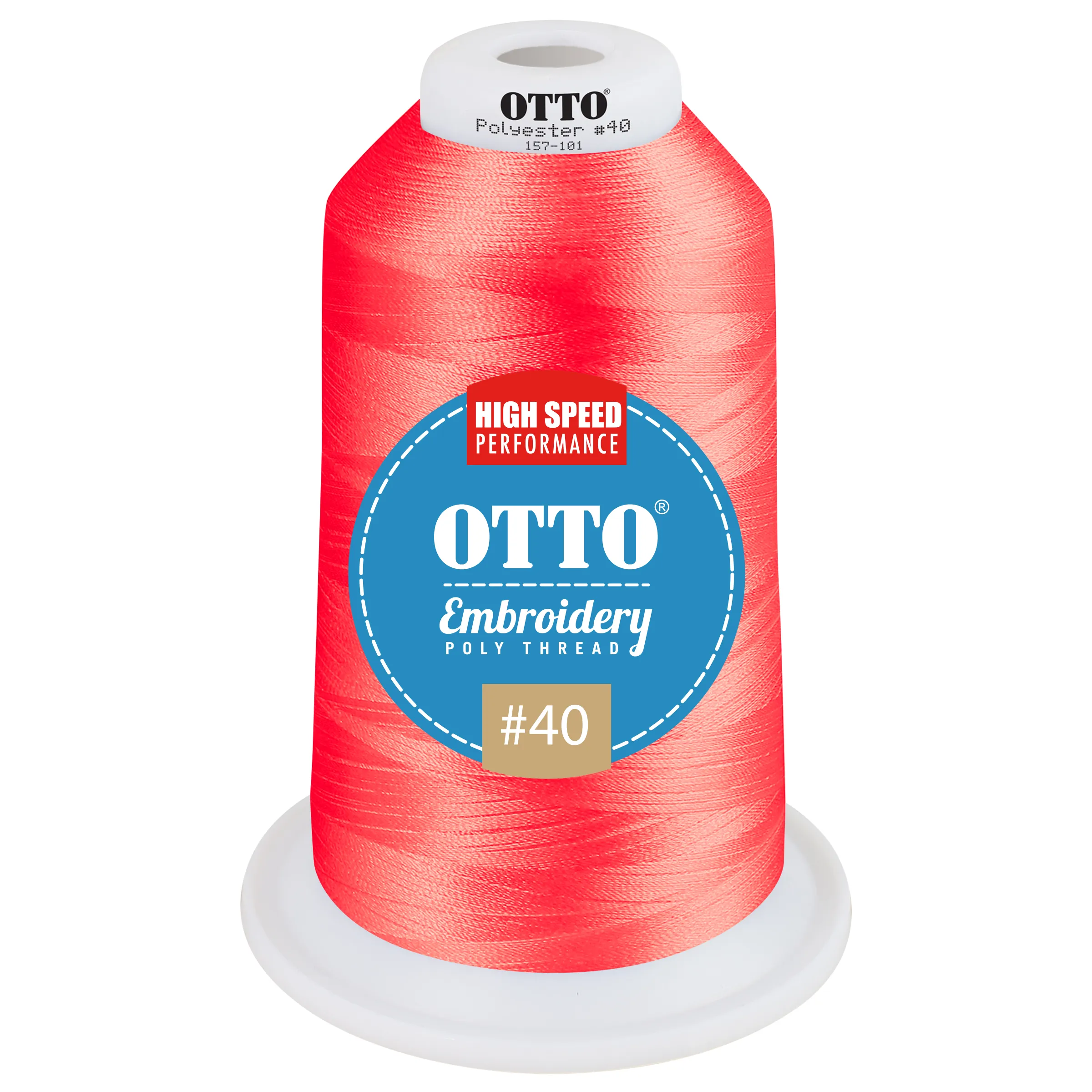 157-101 OTTO Embroidery Poly Thread #40 5,500 yd. King Cone