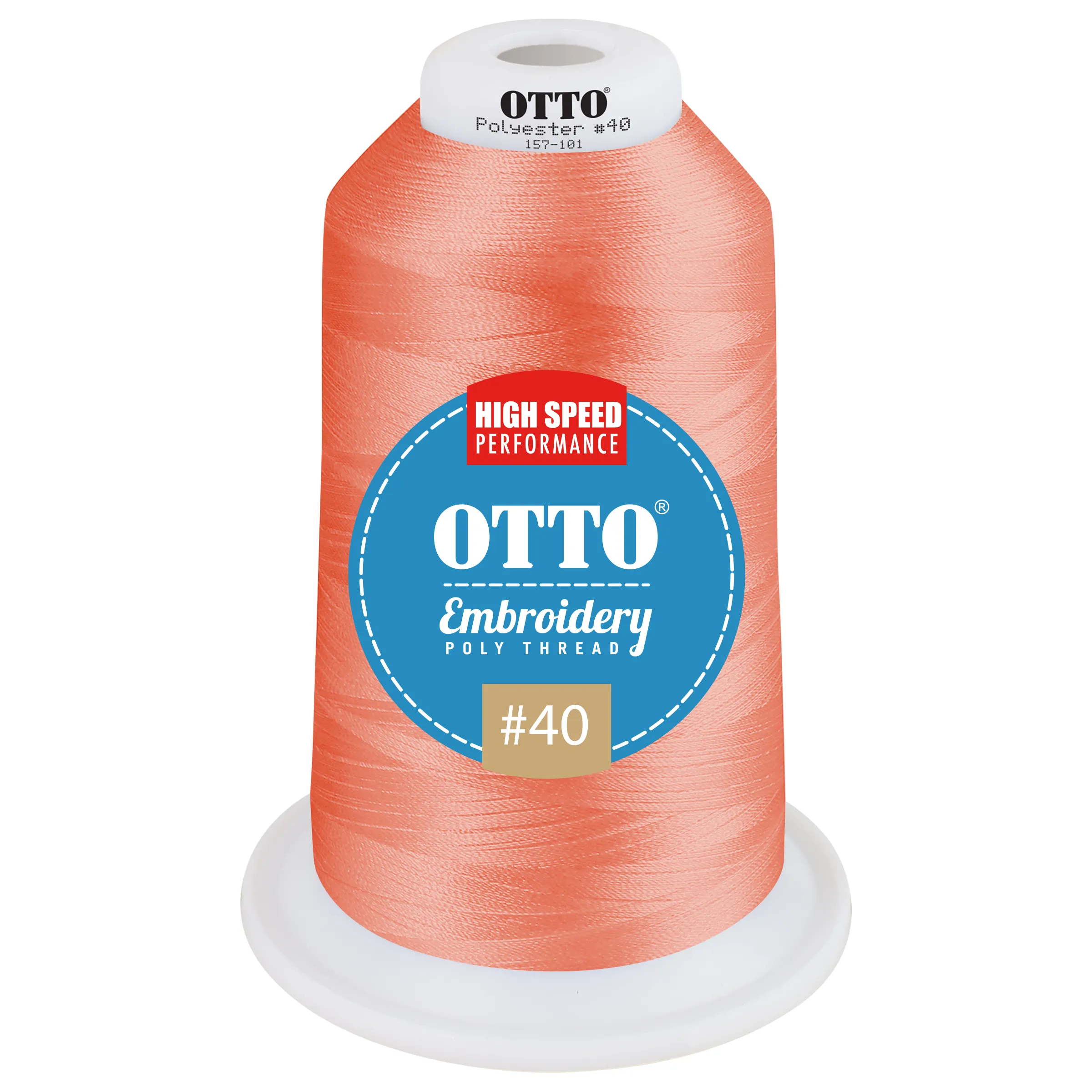 157-101 OTTO Embroidery Poly Thread #40 5,500 yd. King Cone
