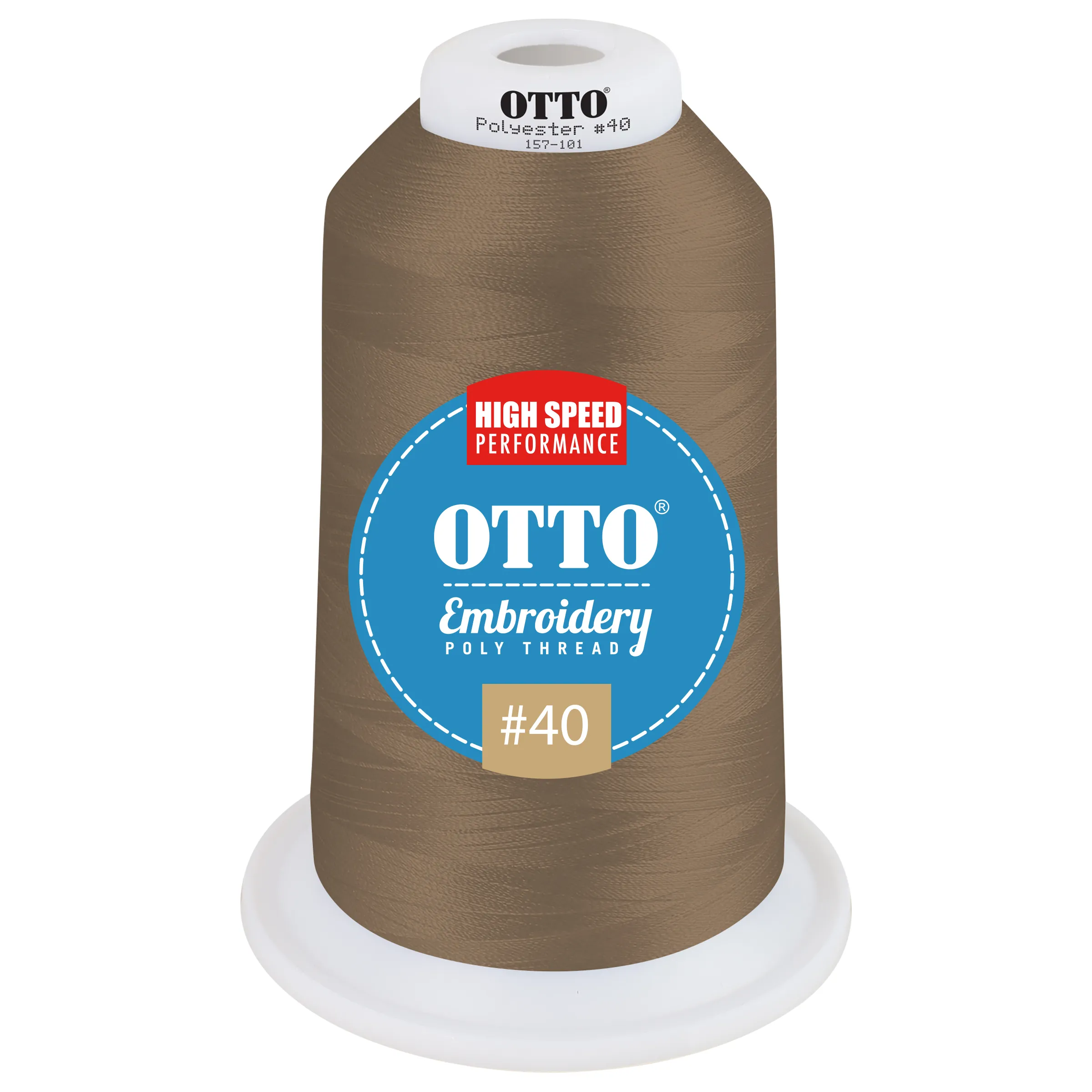 157-101 OTTO Embroidery Poly Thread #40 5,500 yd. King Cone